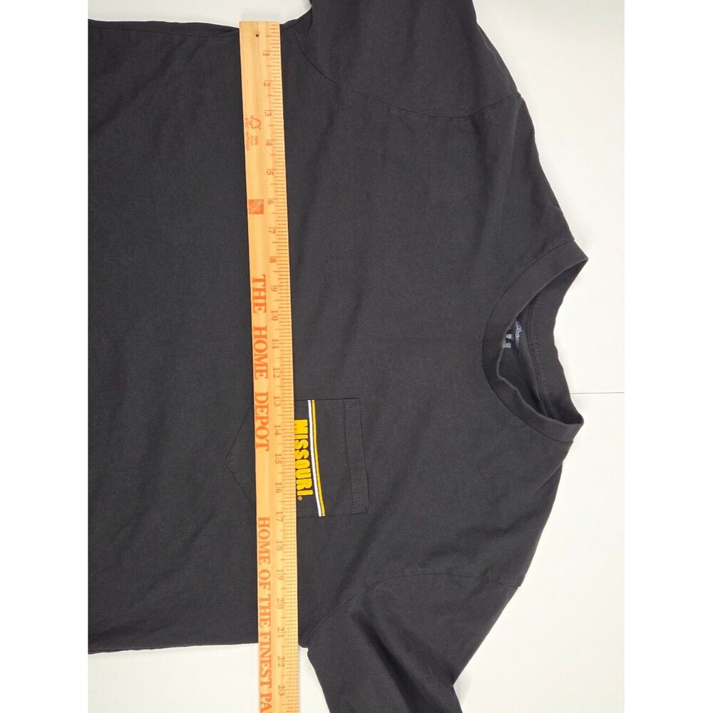 Champion Mizzou Missouri Tigers Pocket T-Shirt Mens XL Black Graphic Tee - Picture 11 of 14